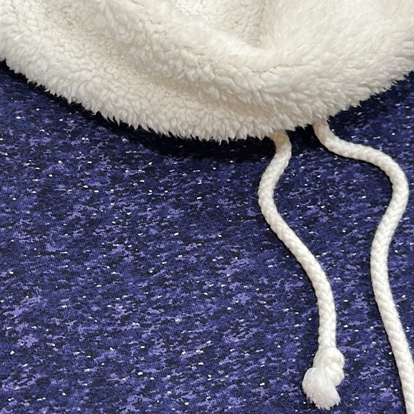 NEW Solstice Shearling Rollneck Lounge Sweatshirt Blue/purple mottled Sz M 8-10 - Picture 7 of 9